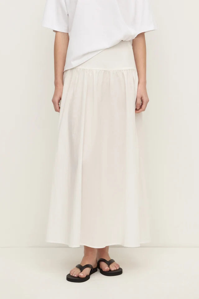 Assembly Label Sarah Cotton Maxi Skirt White