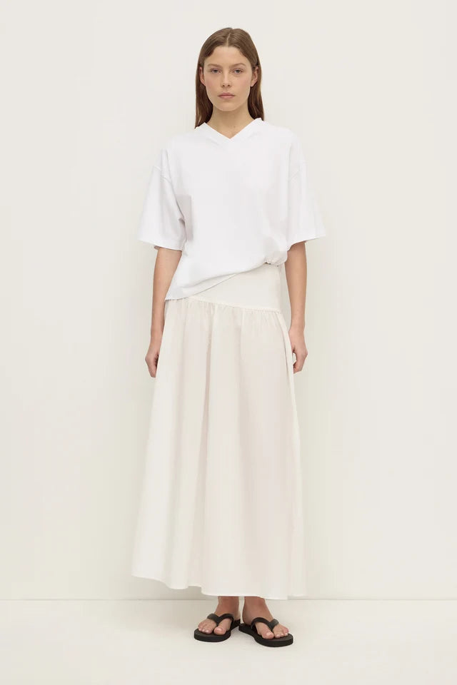 Assembly Label Sarah Cotton Maxi Skirt White