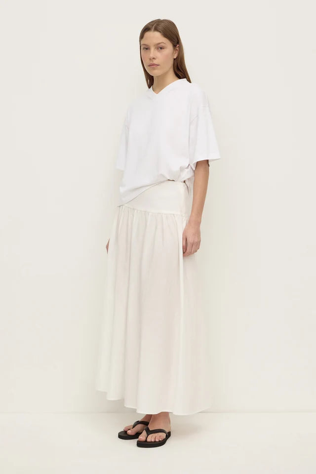 Assembly Label Sarah Cotton Maxi Skirt White
