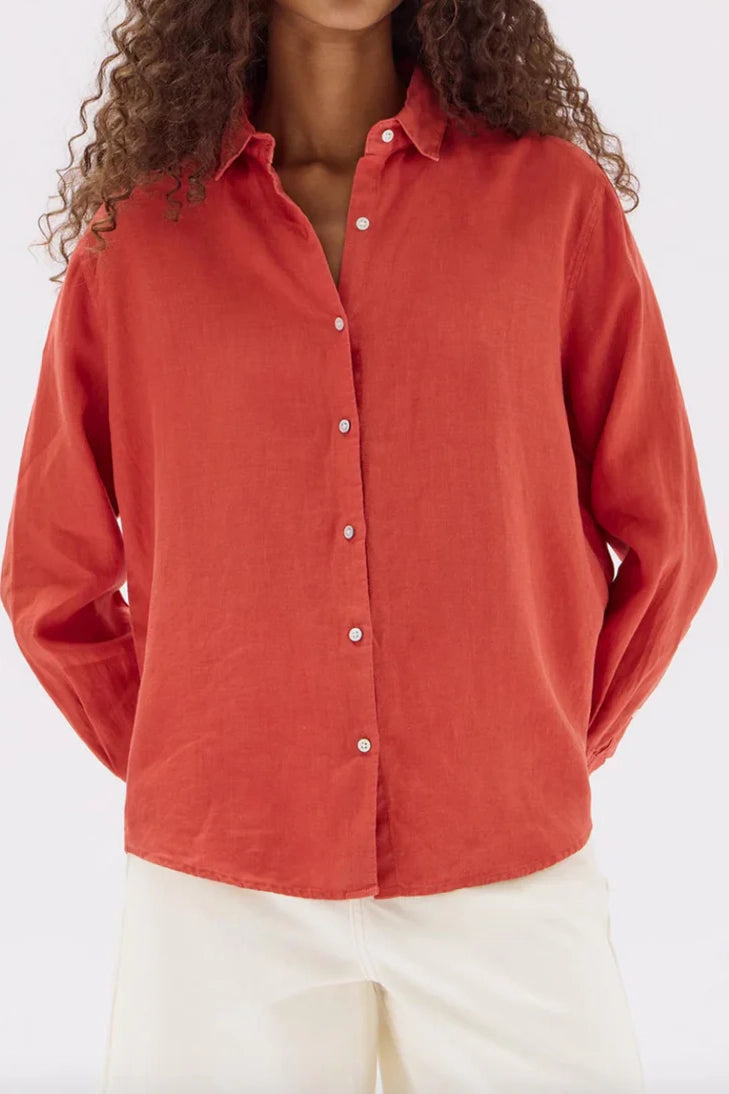 Xander Long Sleeve Shirt Papaya