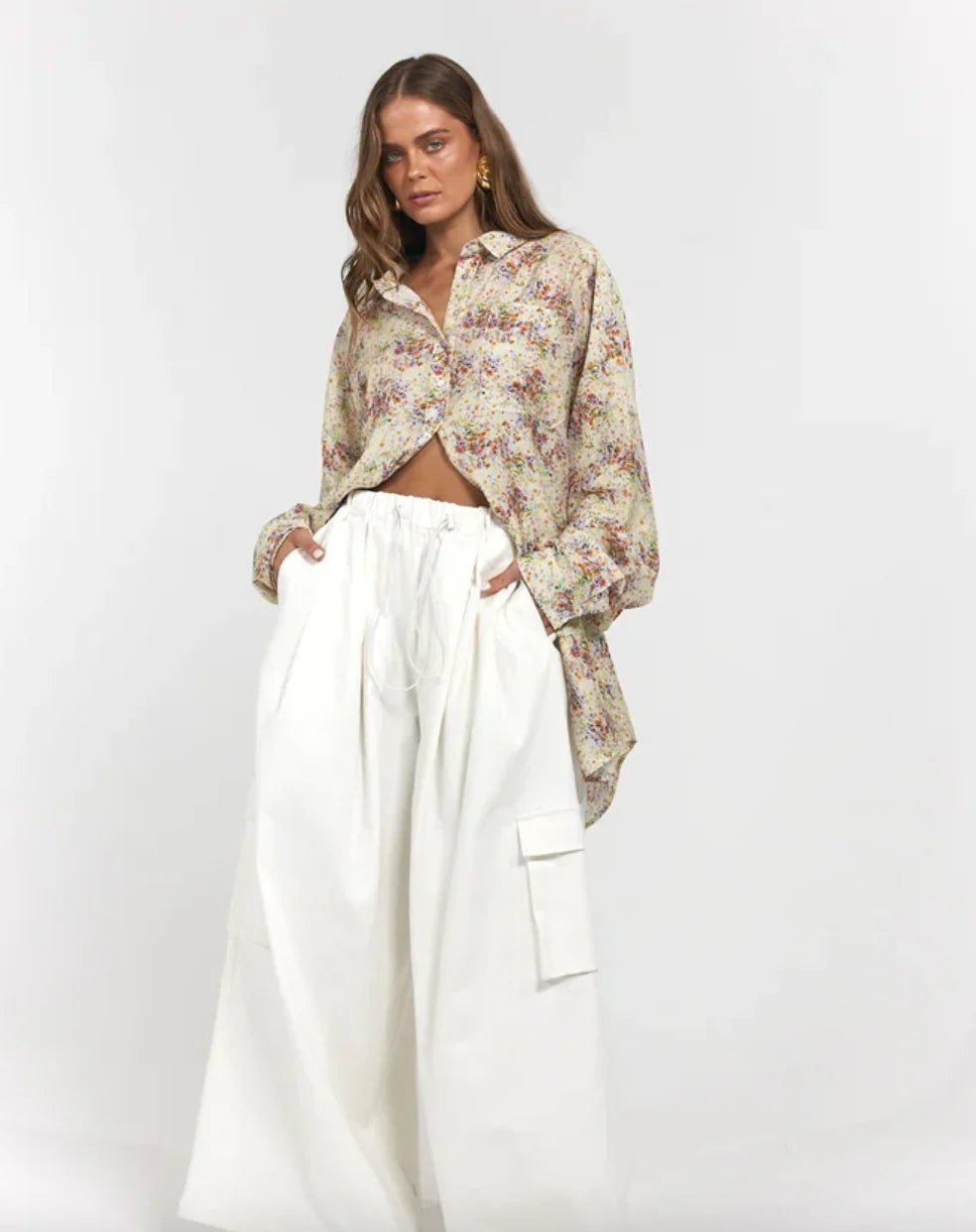 La Bohème Girls Clyde Shirt Confetti Bloom