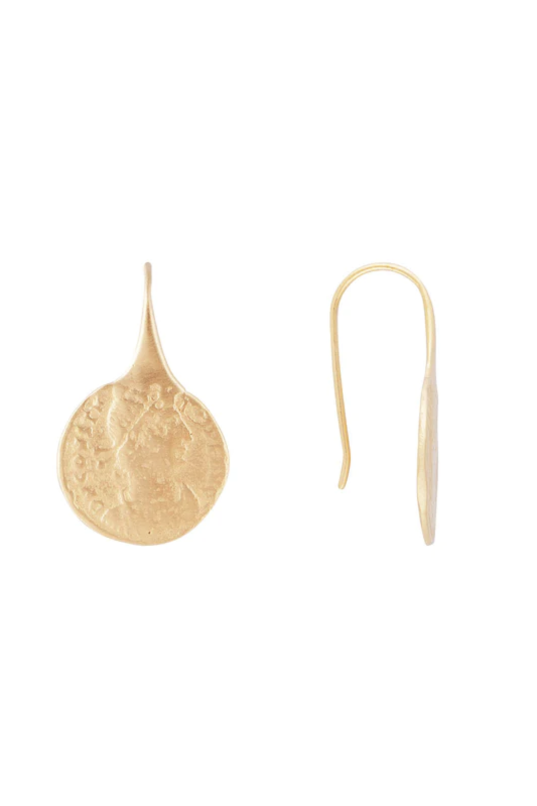 Gold Ancient Coin Earrings