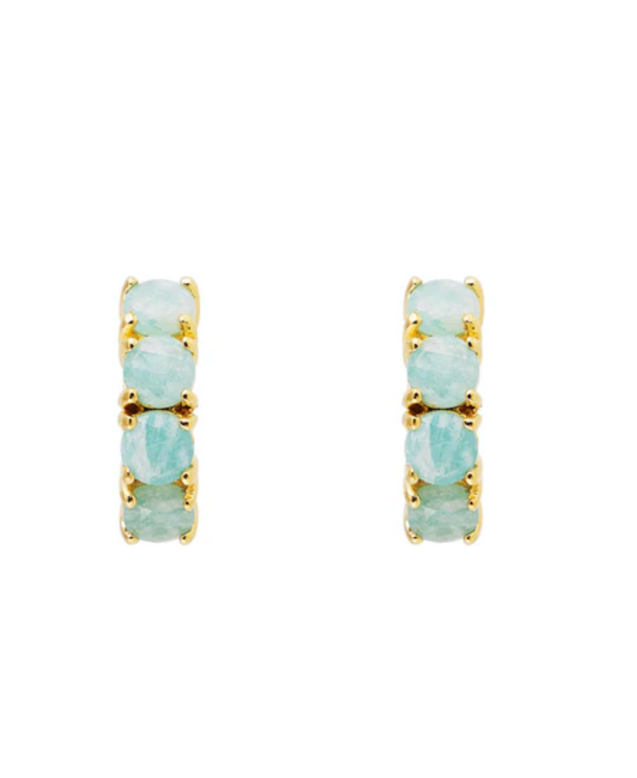 Amazonite Midi Hoops