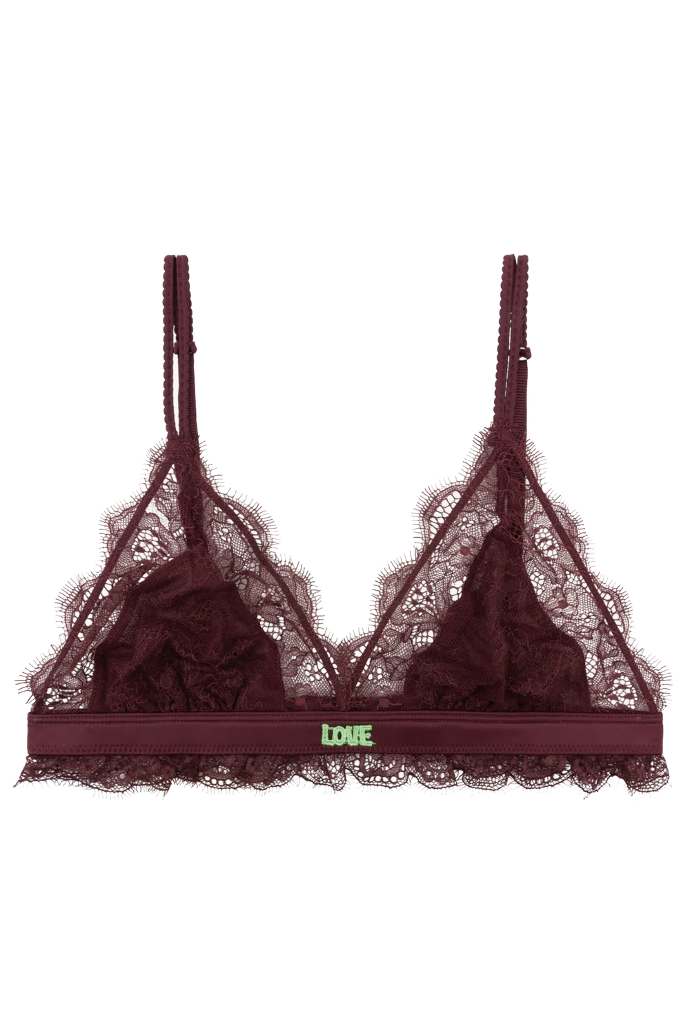 Love Lace Burgundy Bralette