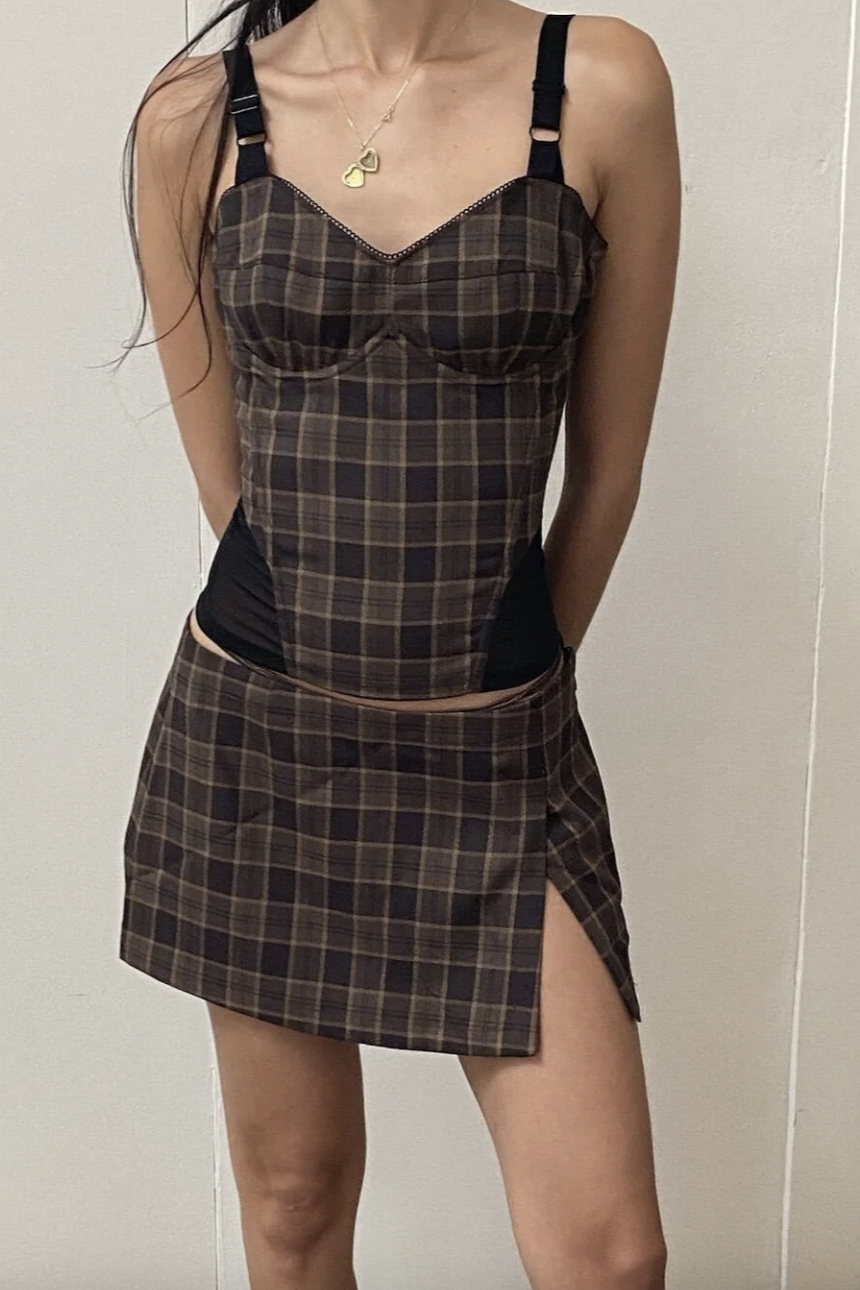 Micro Mini Skirt Plaid