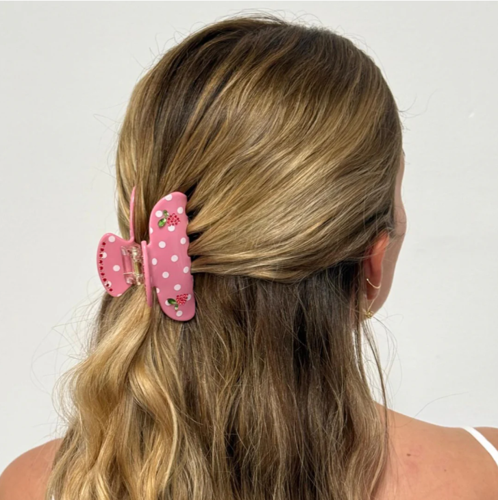 Emi Jay Sweetheart Clip in Lychee Berry Dot