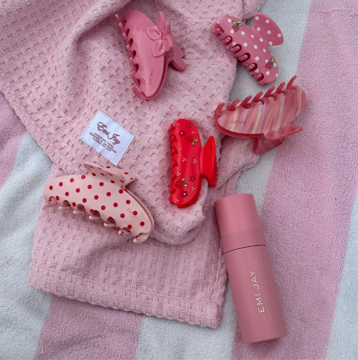 Emi Jay Big Effing Clip in Blush Polka Dot