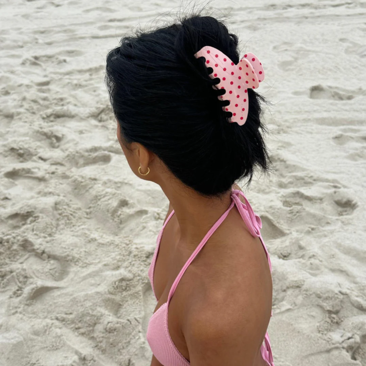 Emi Jay Big Effing Clip in Blush Polka Dot