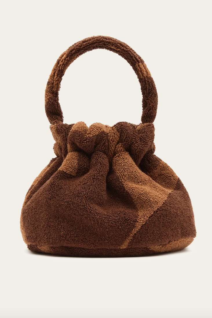 Towelling Bucket Bag Wave Umber