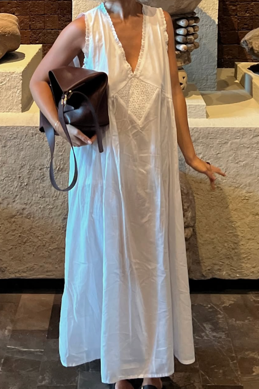 Vintage Cotton Gown Ivory