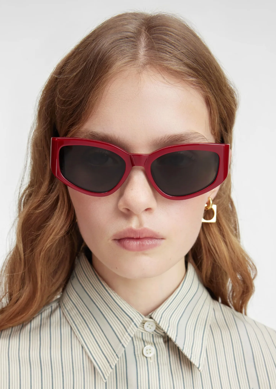 Jacquemus Gala Sunglasses Burgundy