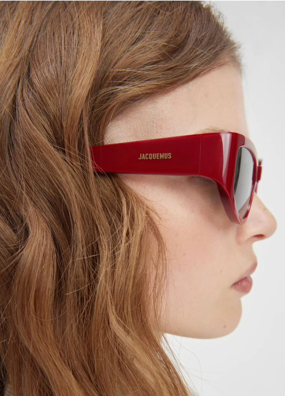 Jacquemus Gala Sunglasses Burgundy