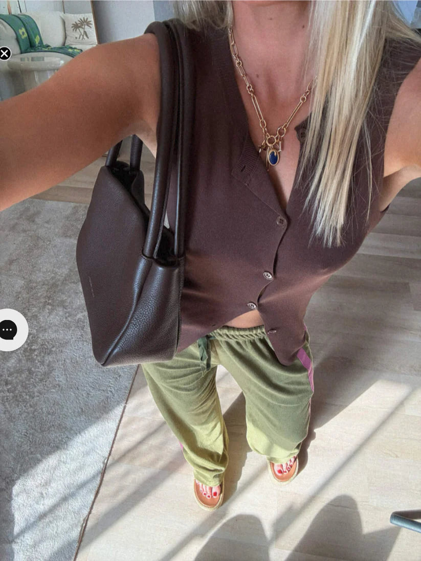 La Boheme Girls Viva Terry Pant Olive Pink