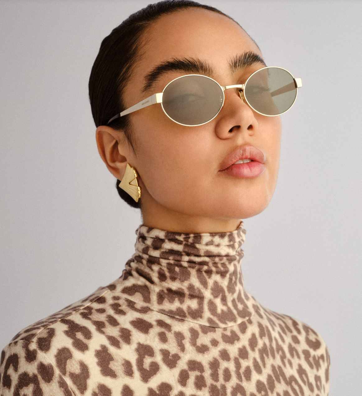 Saint Laurent Gold Sunglasses SL 692