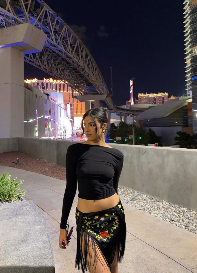 Nii hai Lara Fringe Skirt Black