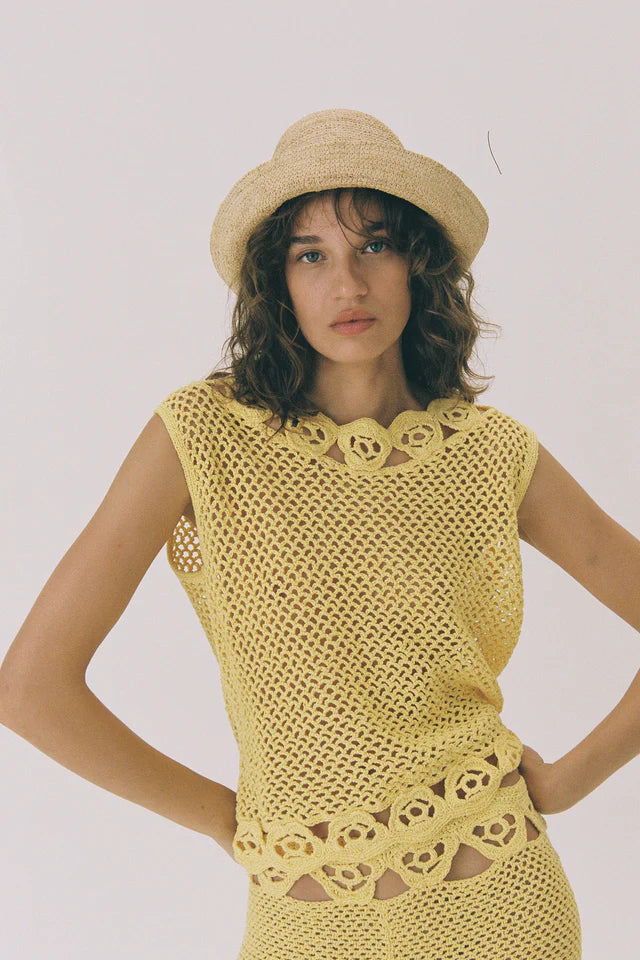 Shoal Bucket Raffia Crochet