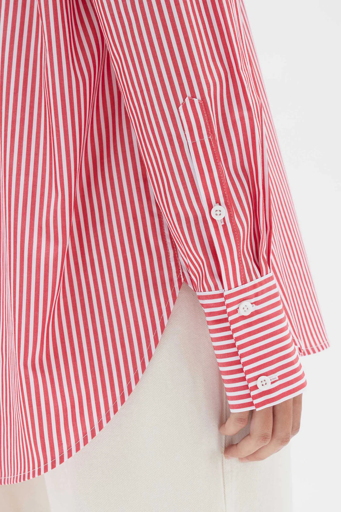 Signature Stripe Poplin Shirt Red