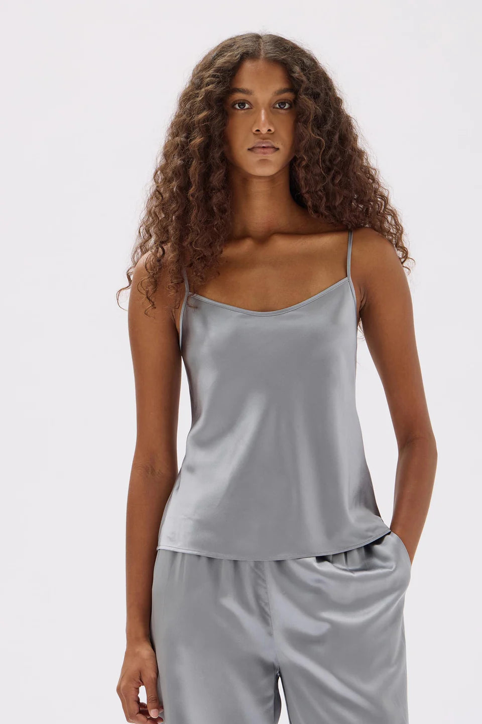 Signature Silk Cami Silver