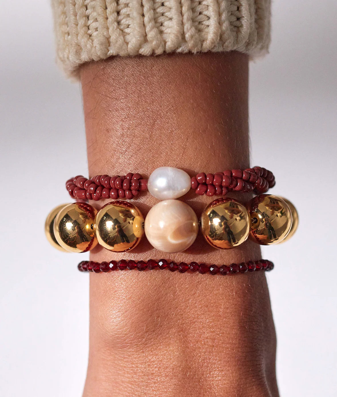 Tan Line Bracelet Deep Burgundy