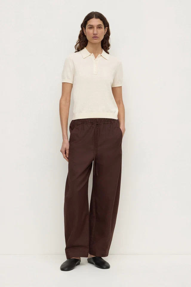 Assembly label Sloane Cotton Cashmere Polo Cream