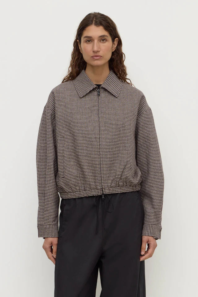 Solana Wool Jacket Brown Black Check