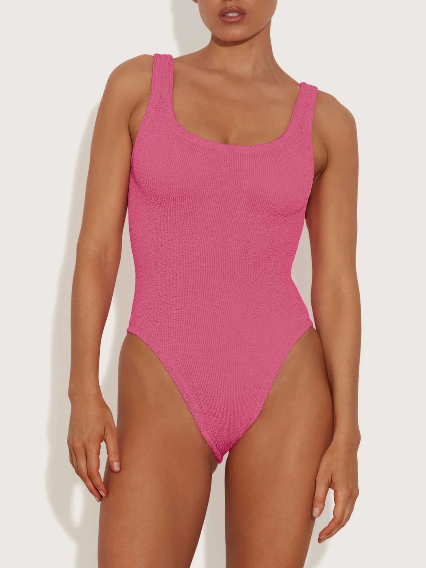 Square Neck swim Candy Pink