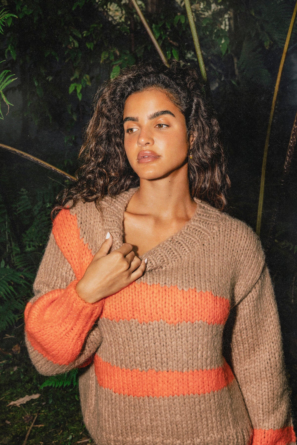 Palermo Knitted Jumper Tangerine Wave