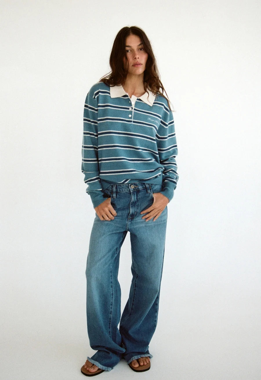 Maggie Marilyn This Must Be The Place Sweater Vintage Navy Stripe