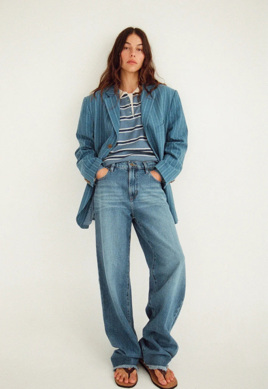 Maggie Marilyn This Must Be The Place Sweater Vintage Navy Stripe