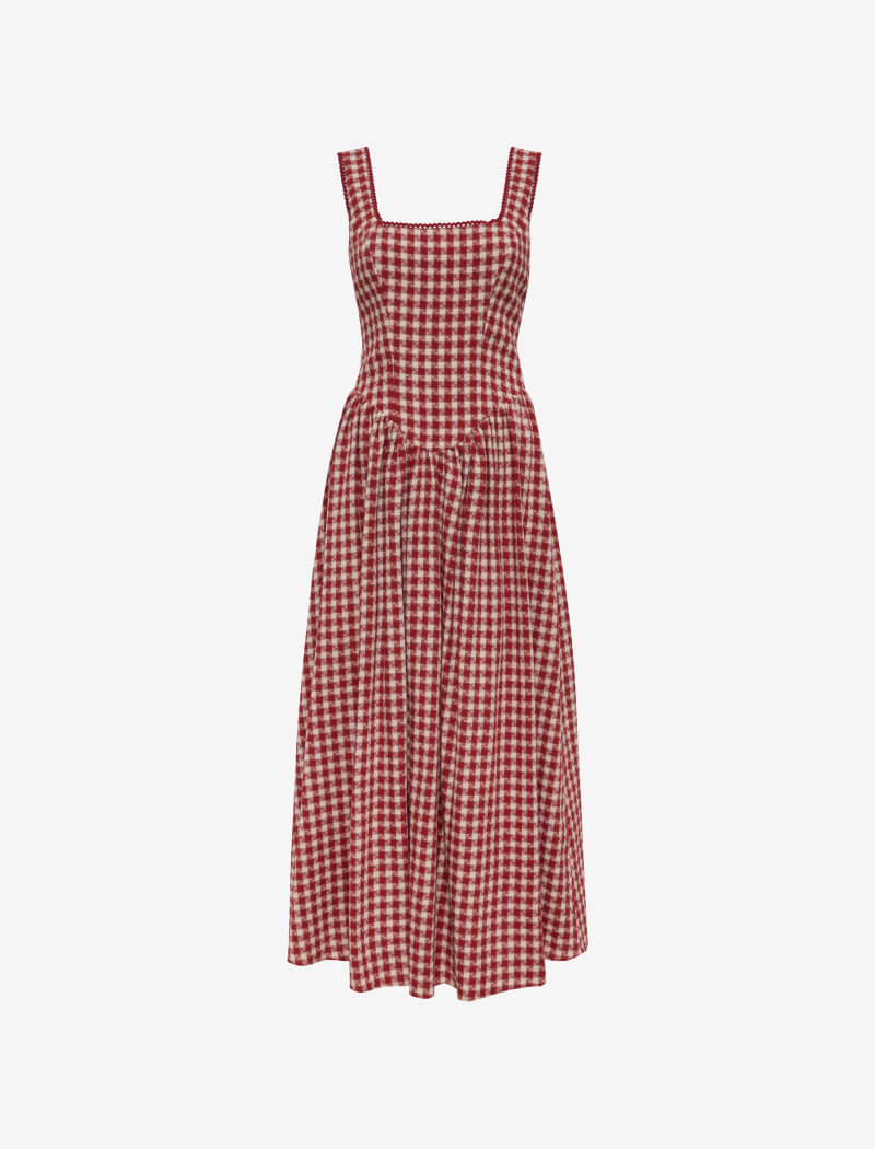 Toulouse Midi Dress Cherry Pie