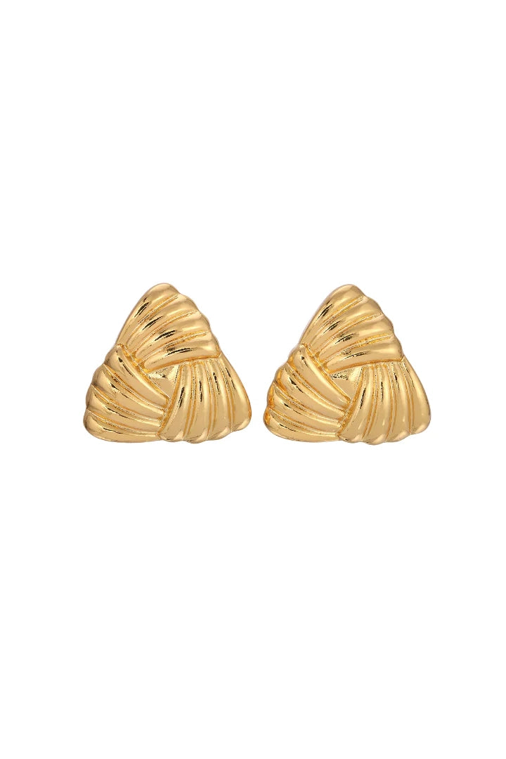 Tri Gold Earrings