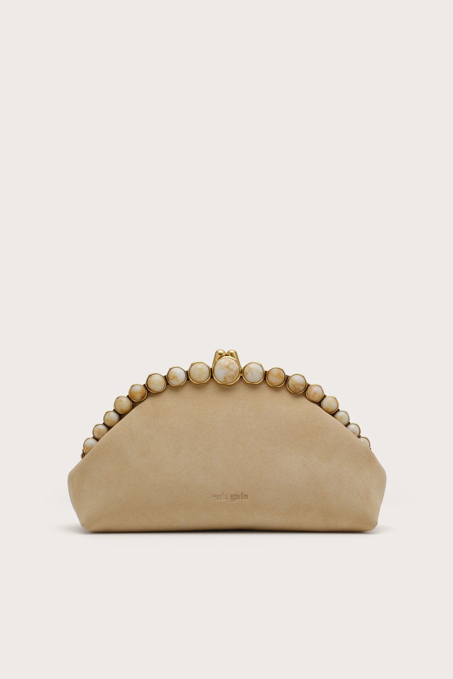Una Clutch Sand Suede