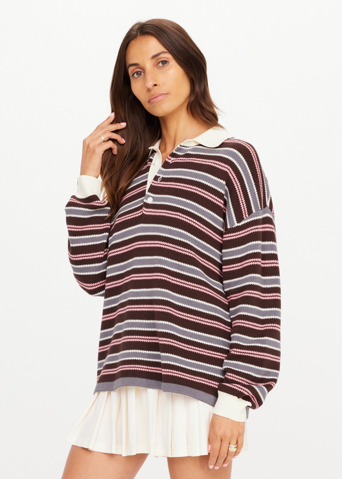 Wonder Knit Polo Stripe