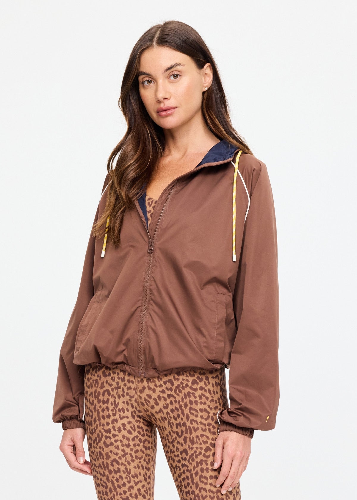 Lila Zip Through Jacket Chocolate
