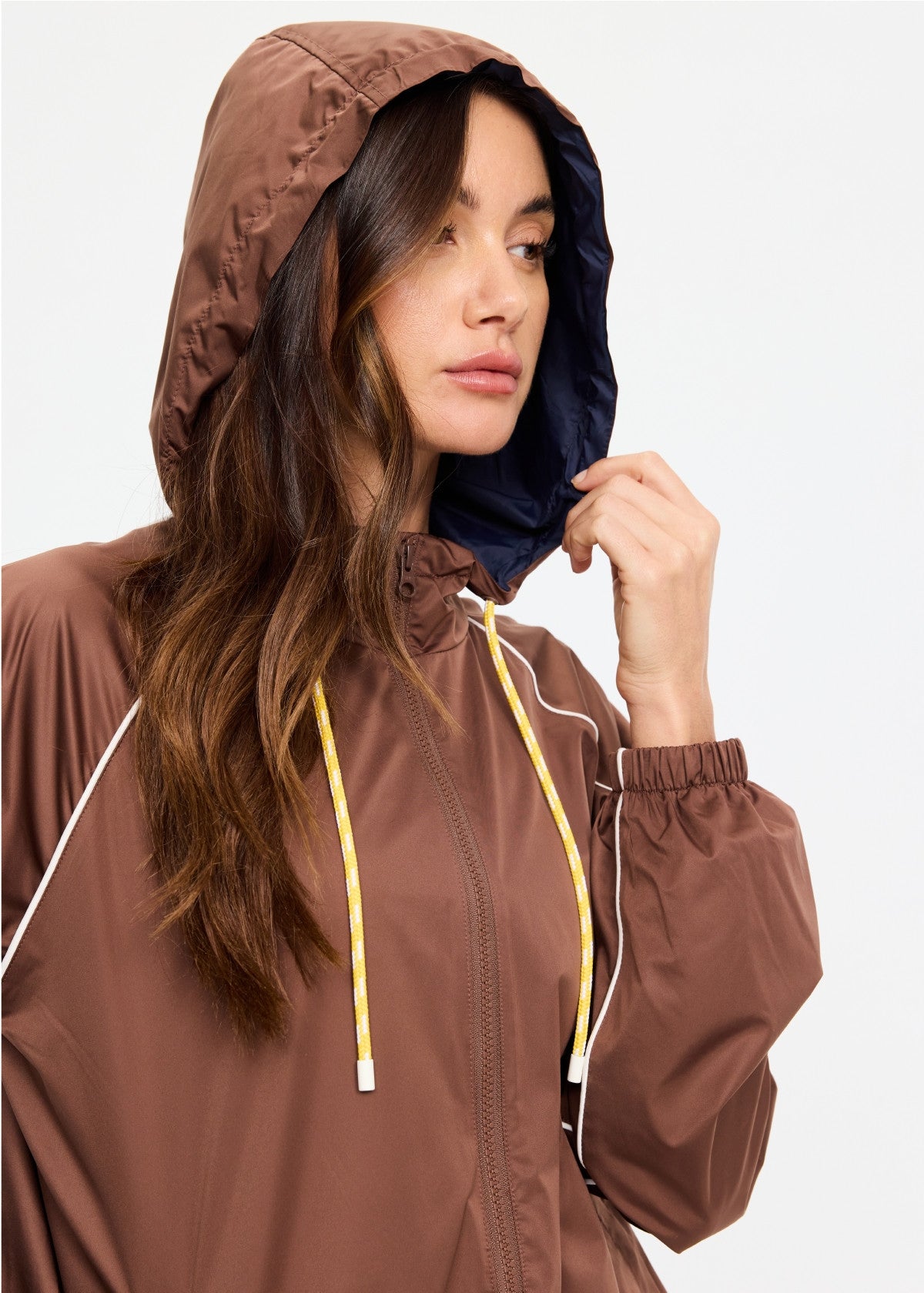 Lila Zip Through Jacket Chocolate