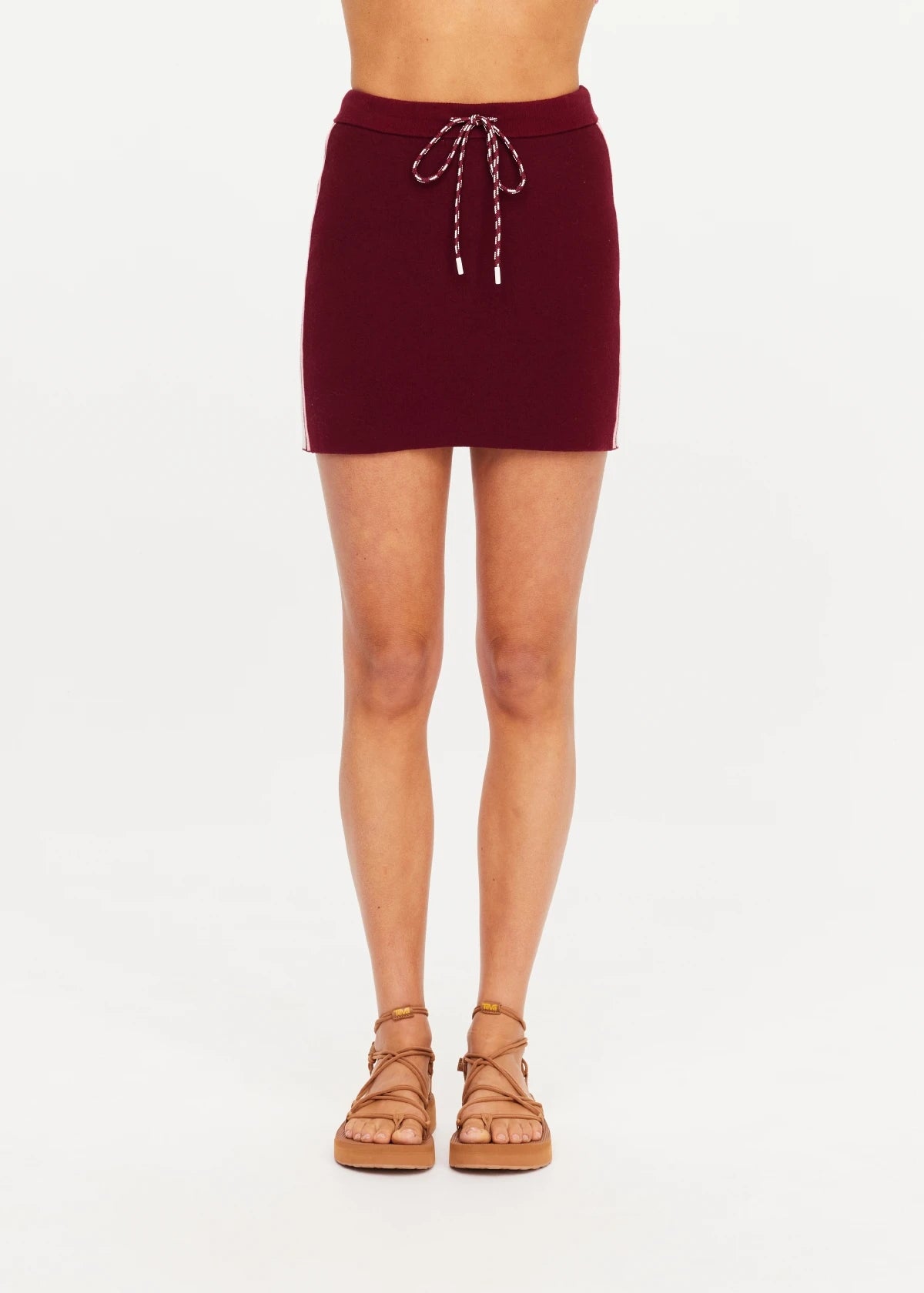 The Upside Zelma Knit Mini Skirt Bordeaux