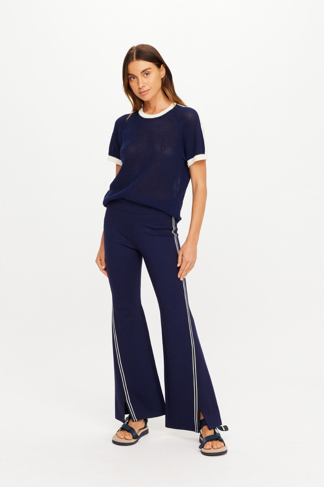 Joyela Panelled Flare Navy