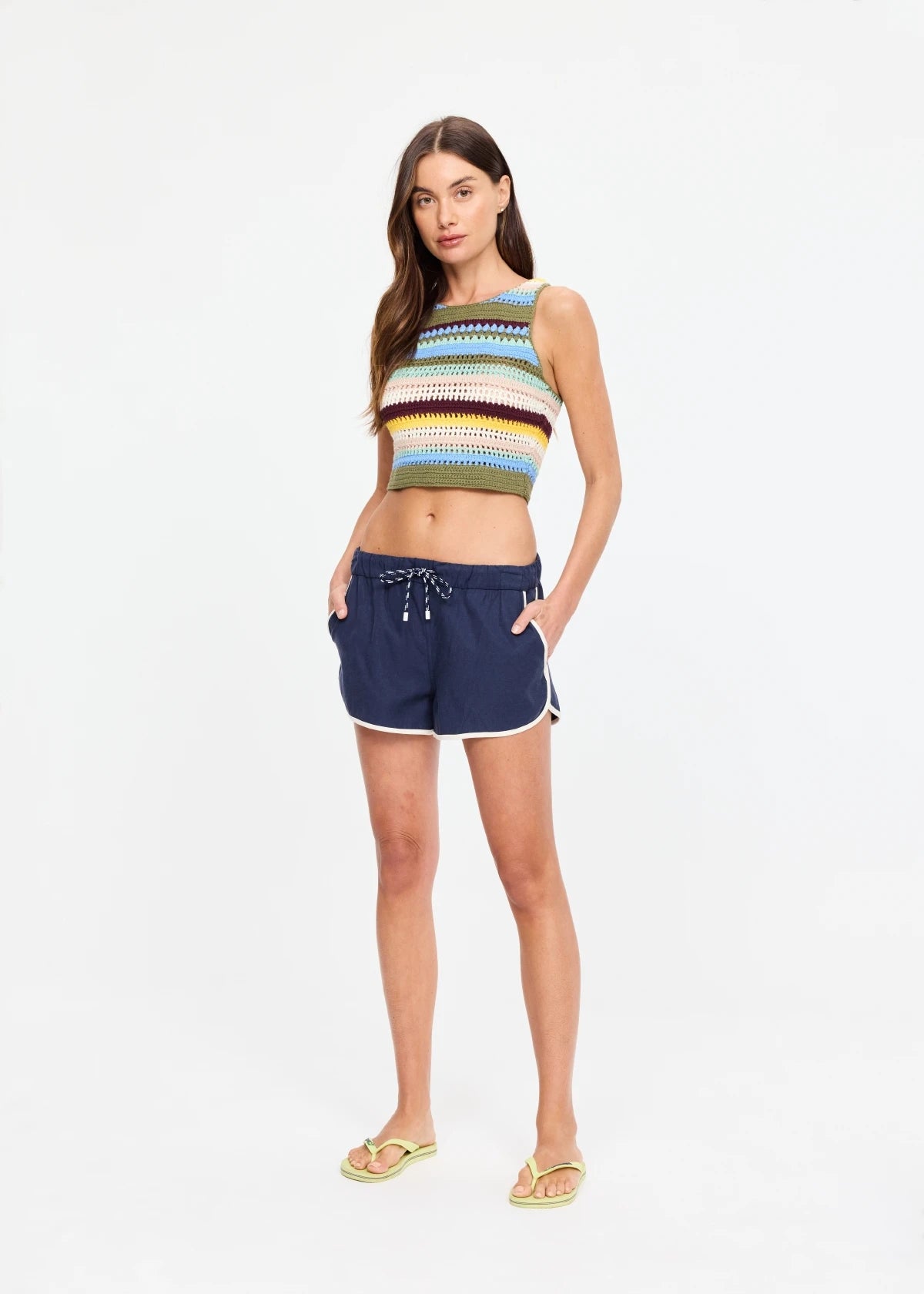 The Upside Brasilia Isla Crochet Stripe