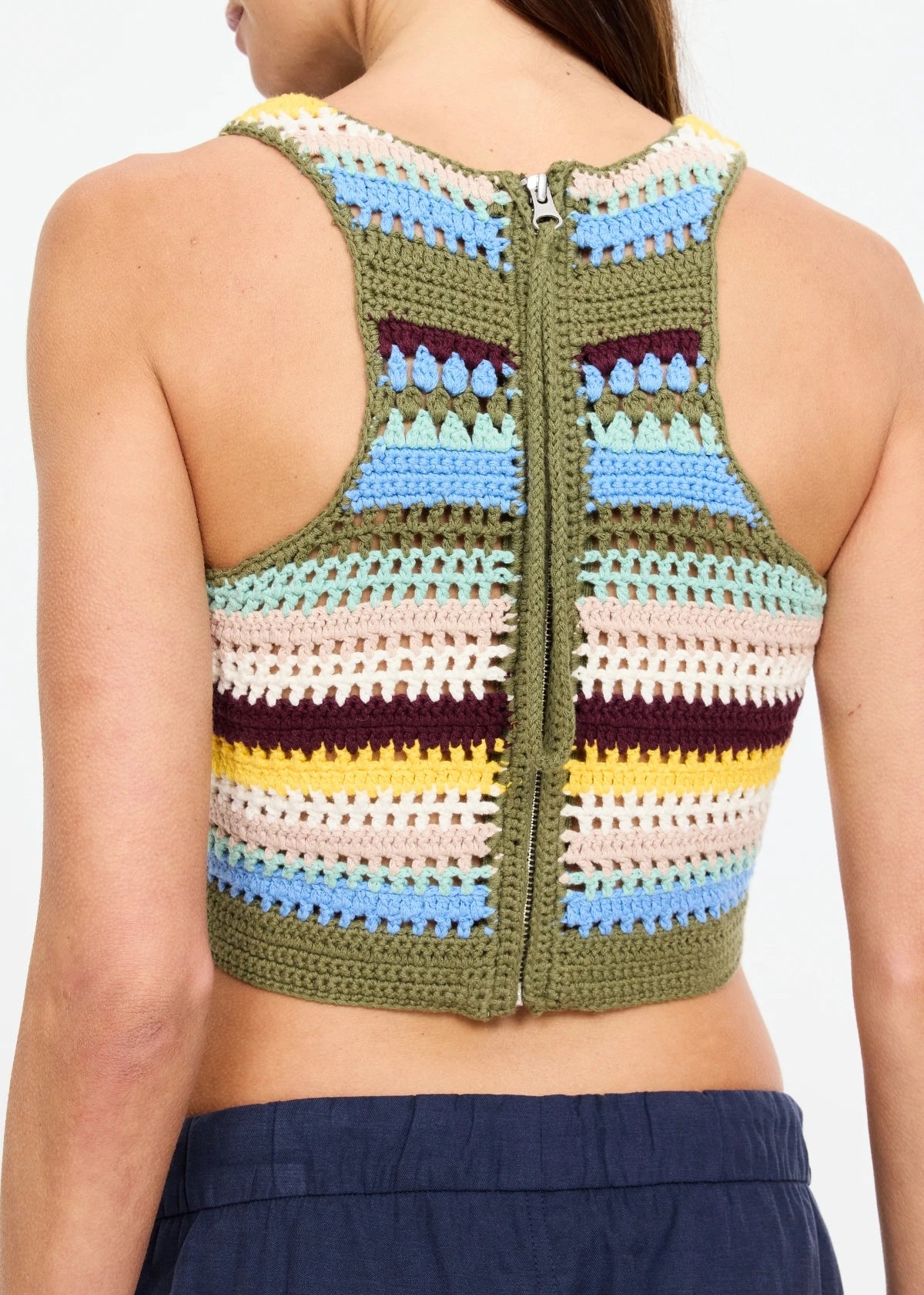 The Upside Brasilia Isla Crochet Stripe