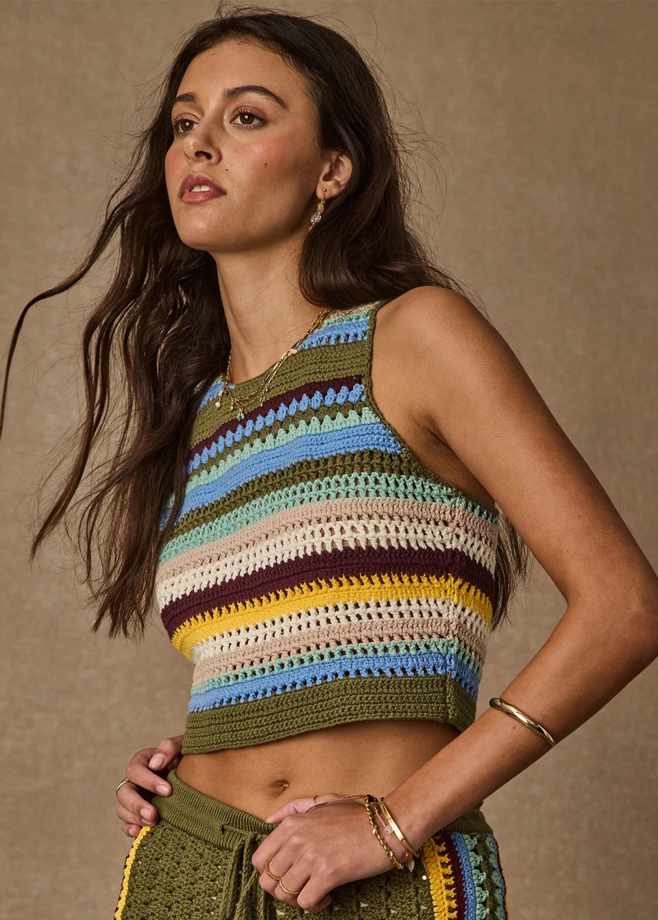 The Upside Brasilia Isla Crochet Stripe