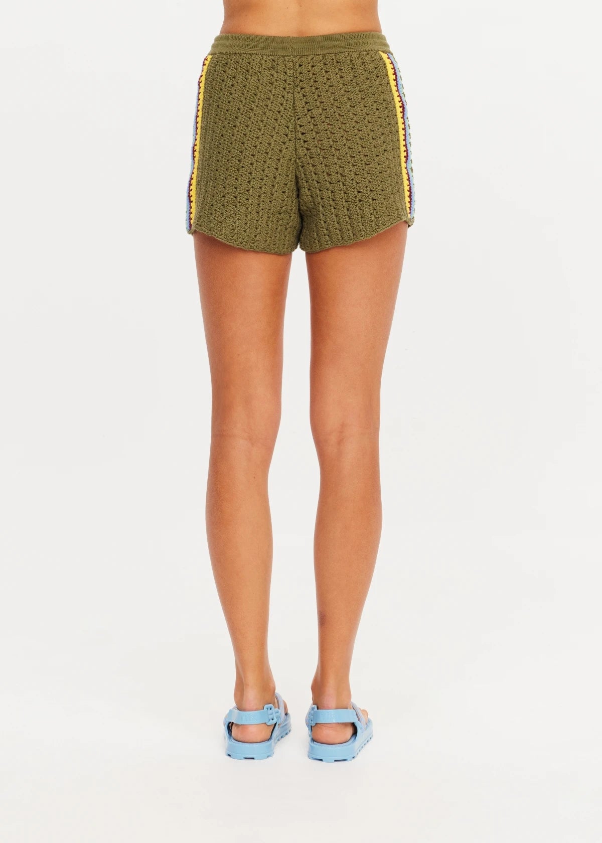 The Upside Brasilia Evie Crochet Short Olive