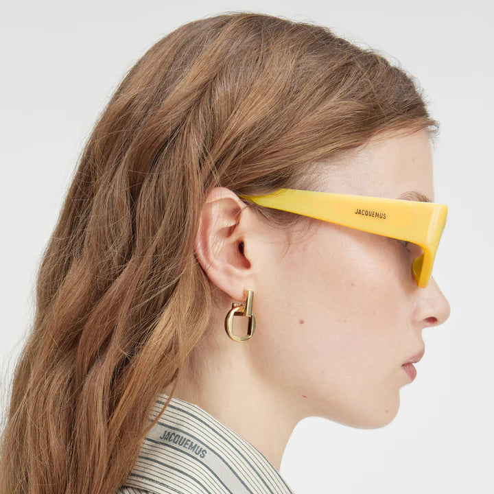 Jacquemus The Ovalo Sunglasses Yellow