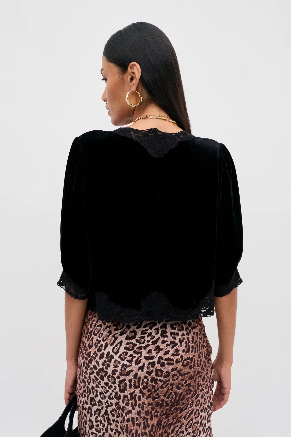 Rixo Ursula Silk Velvet Top