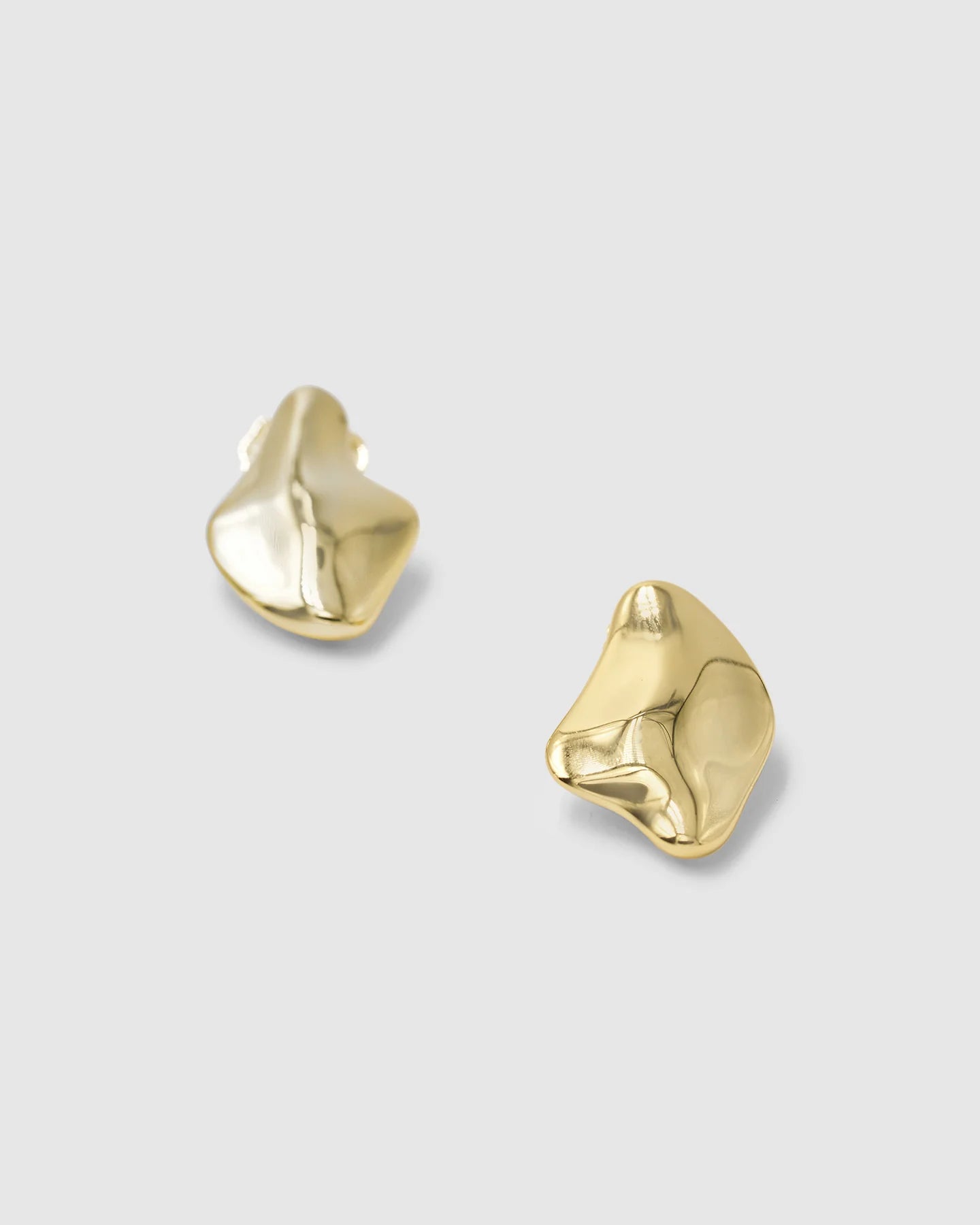 Val Stud Earrings Small Gold