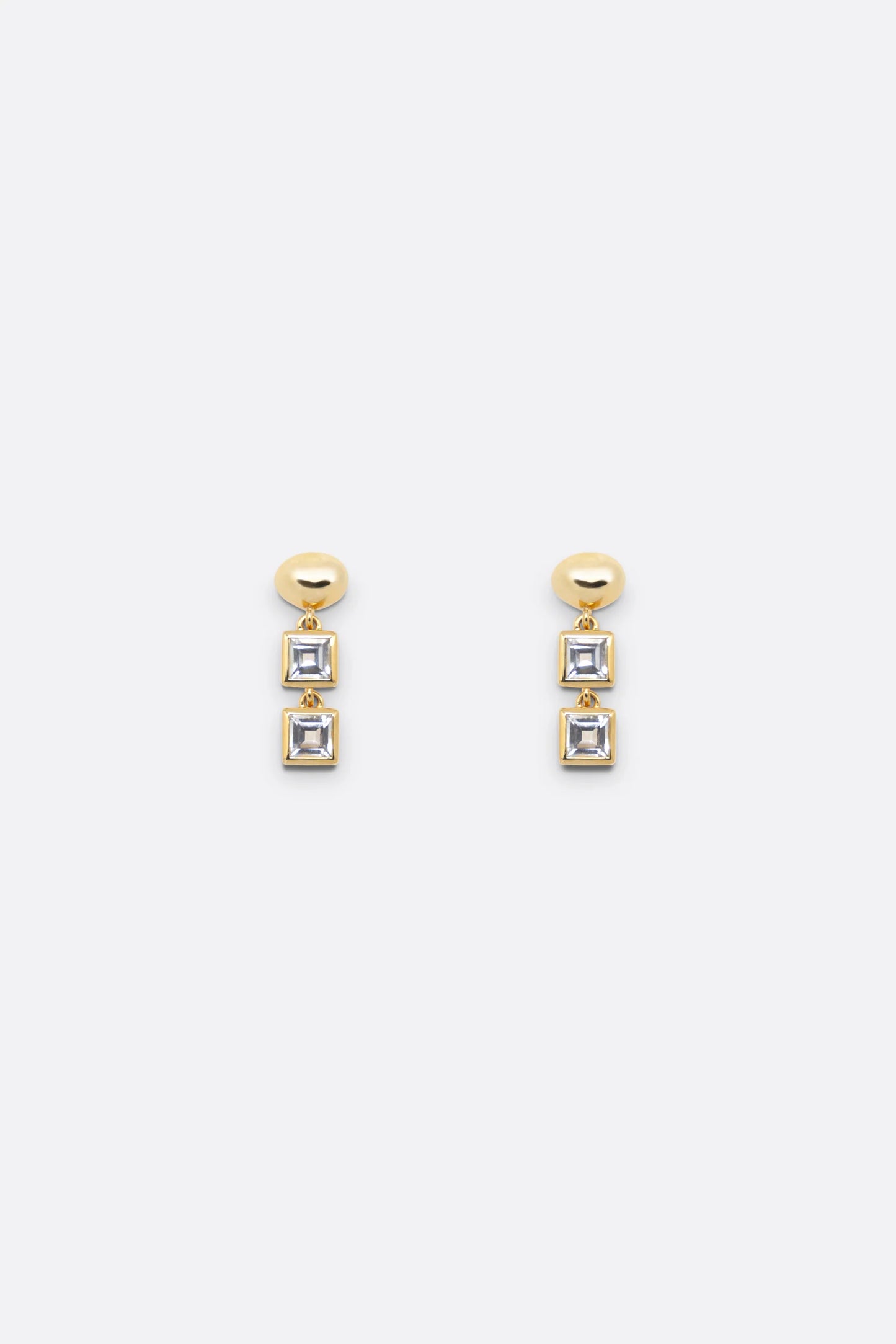 Veer Topaz Earrings Gold