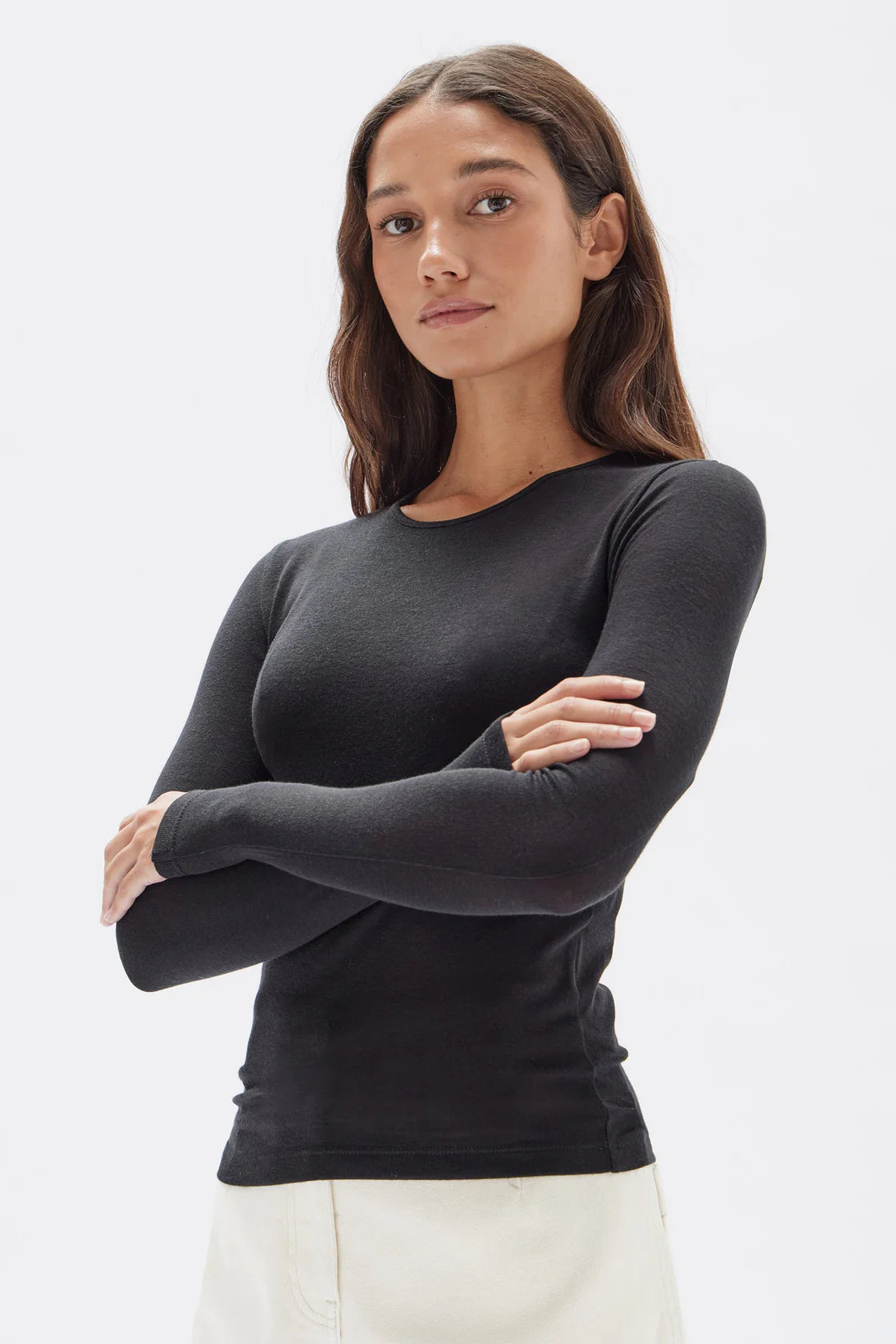 Violet Long Sleeve Tee Black