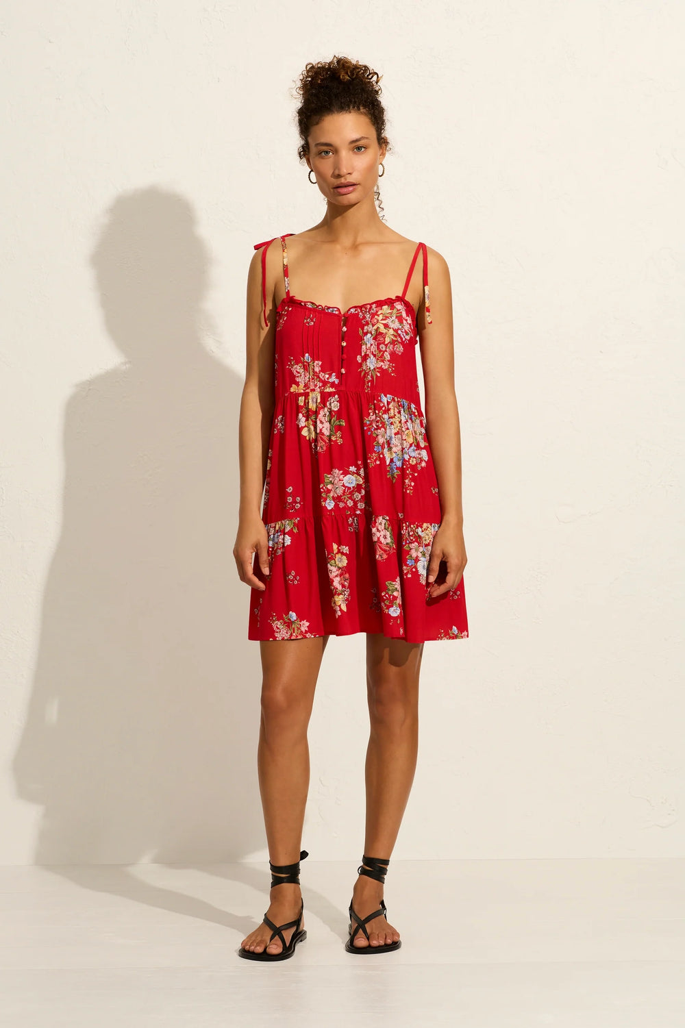 Cameo Mini Dress Red