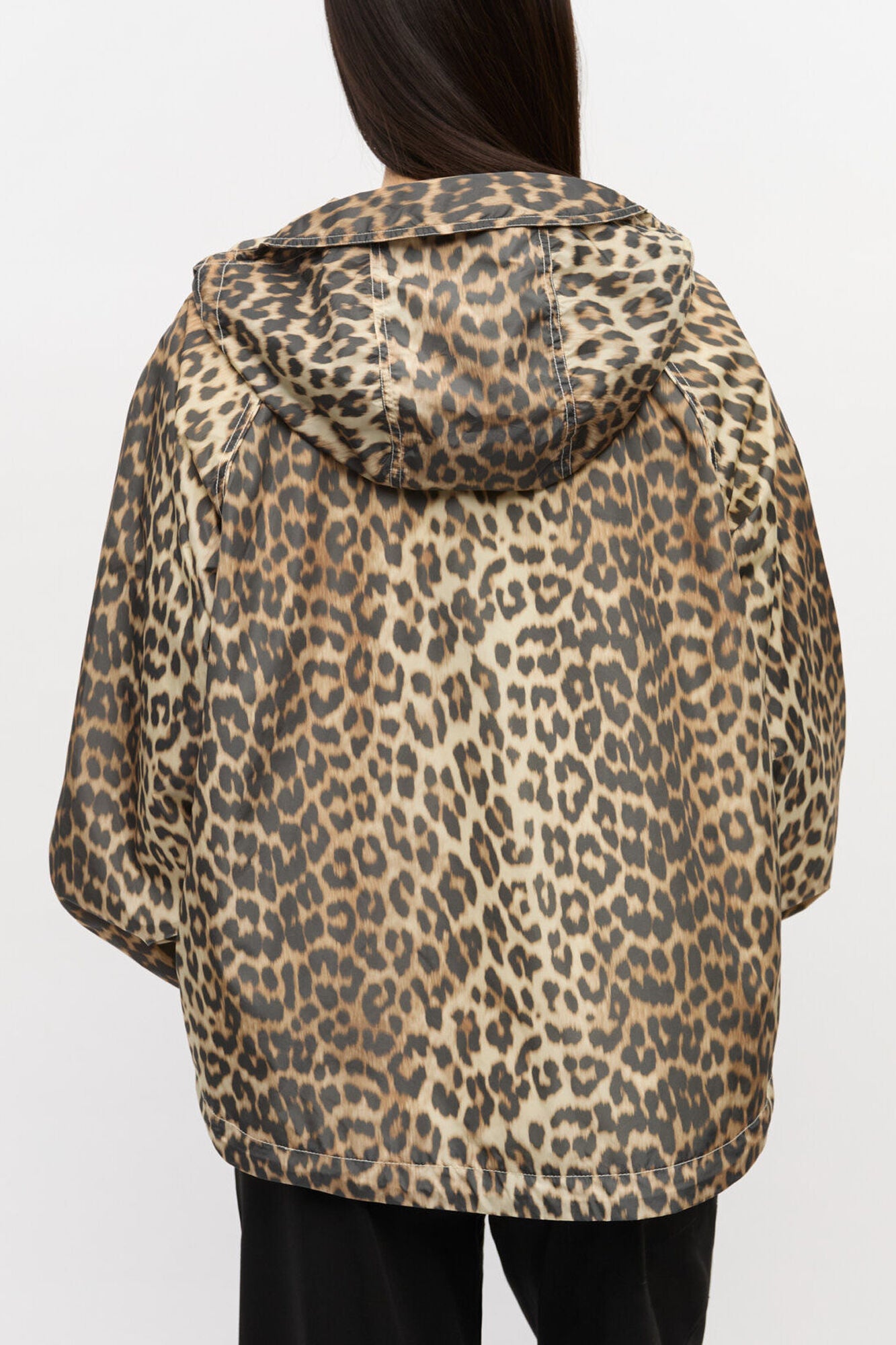 Leopard Print Nylon Jacket