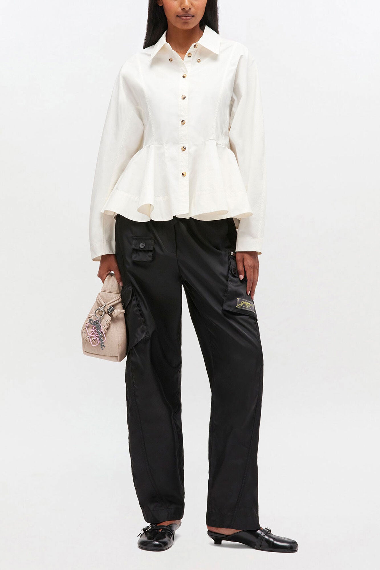 Ivory Peplum Shirt