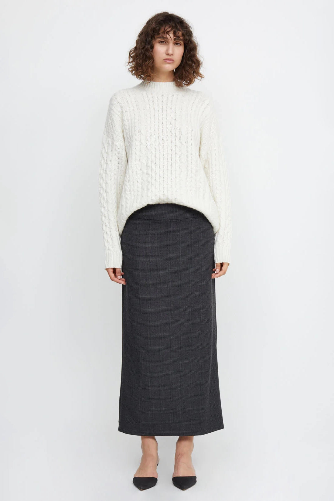 Marcia Cable Knit Jumper Ivory